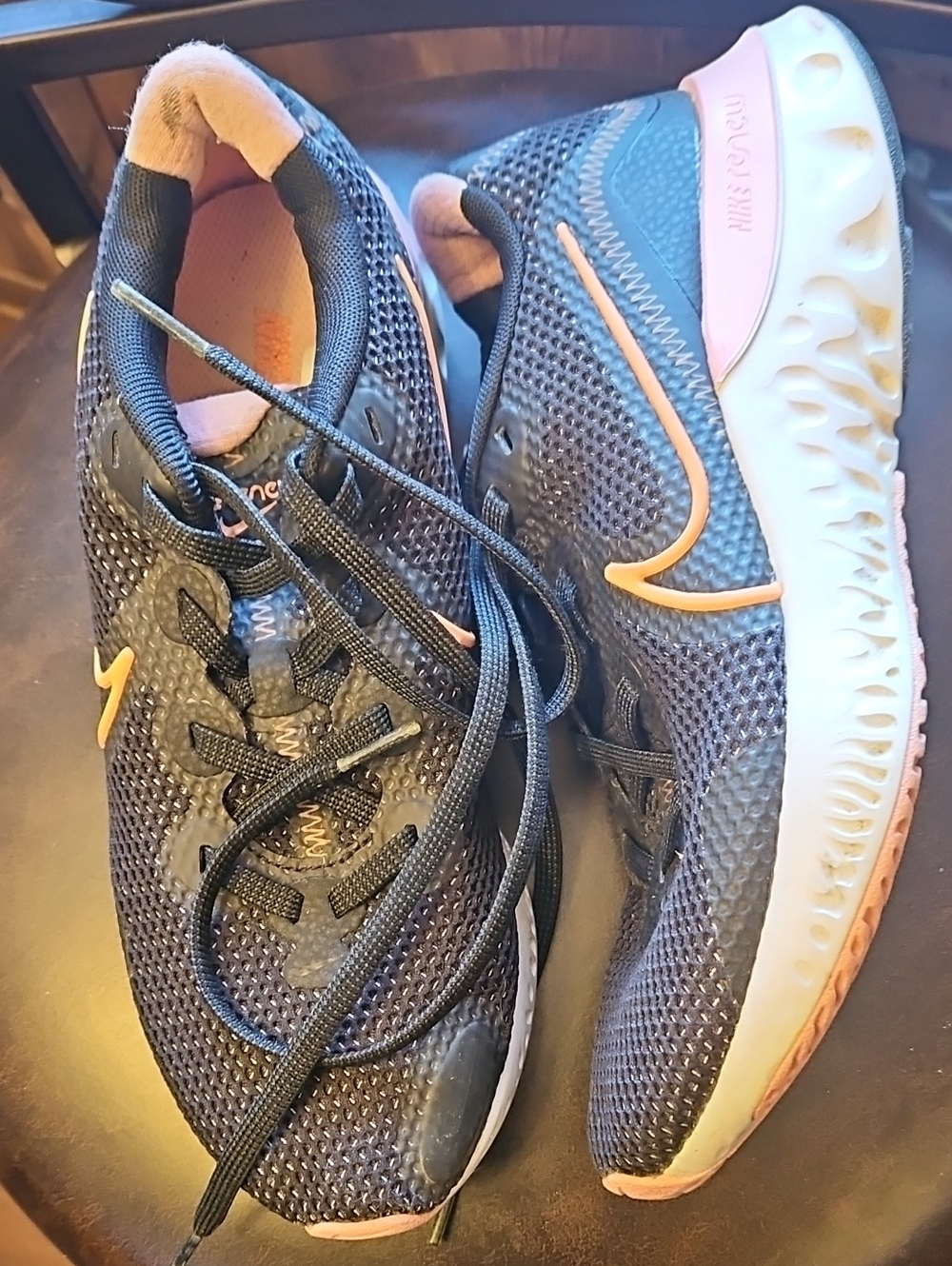 Nike Renew Women's Black and Pink Athletic Running Sneakers